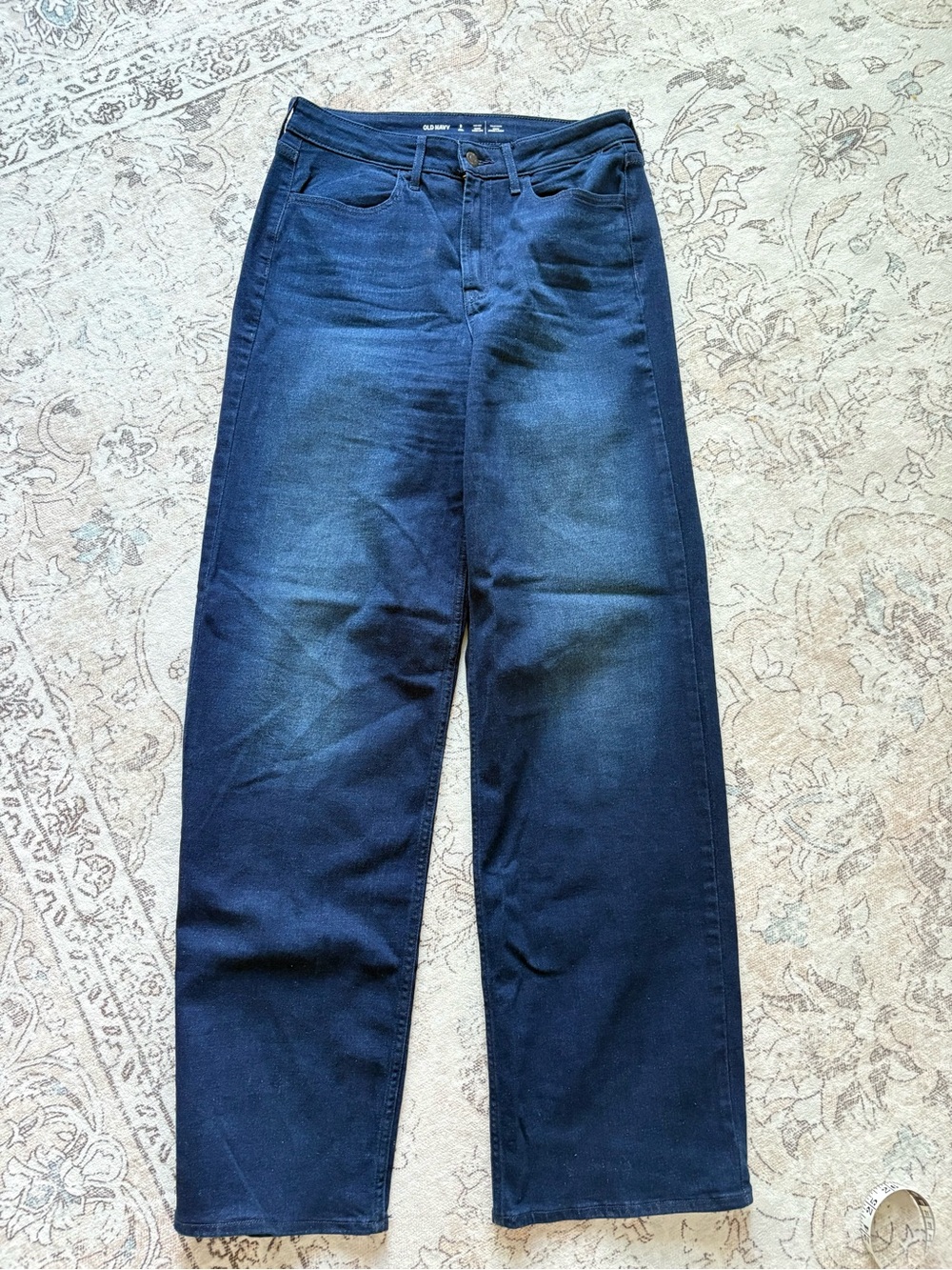 Old Navy High-Rise Wow Wide Leg Jeans - Navy Blue Size 8 Tall